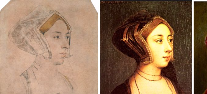 Anne Boleyn – The Bradford Holbein Drawing of a Lady (British Museum) – Hever Castle Portrait – Petworth House, The Egremont Collection Portrait