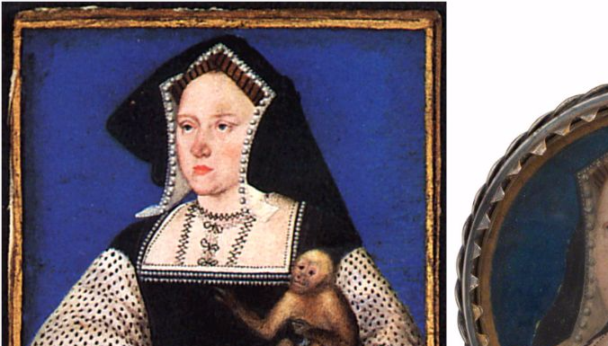 Katherine of Aragon by Lucas Hornebolte, c.1525-26 - Katherine of Aragon Attributed to Lucas Horenbout; NPG L244