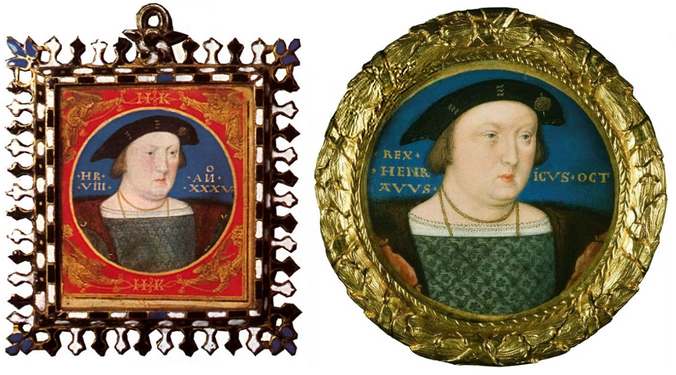 Henry VIII - Two versions of the same miniature