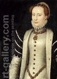 Portrait of a Noblewoman with a Puppy 1555 by Anthonis Mor Van Dashorst