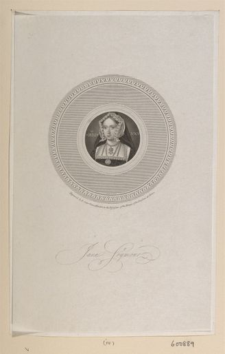 Engraving of The Royal Ontario Miniature – Here Called Jane Seymour