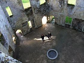 Present-day ruins of Wardour Castle