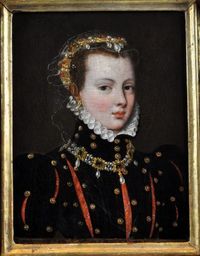 Presumed Portrait of Margaret of Austria, Duchess of Parma (1522-1586) School François Clouet, sixteenth century