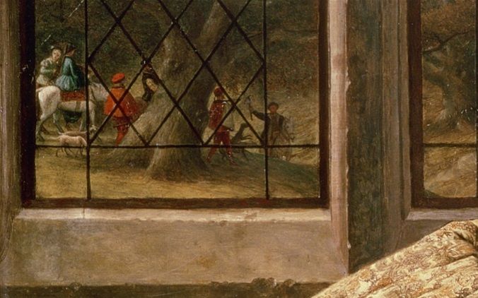Lady Jane Grey reading while her family is out hunting, by Frederick Richard Pickersgill