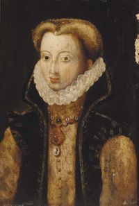 Follower of Cornelis Ketel Portrait of a lady, bust-length, in a jewel-encrusted doublet and lace ruff