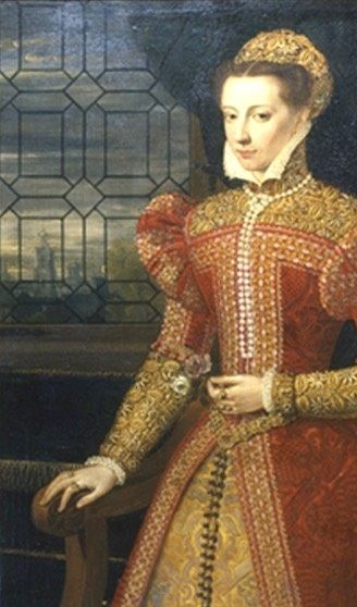The ‘Carleton Portrait’ at Chatsworth – 1575 Royal lady traditionally identified with Mary, Queen of Scots, by Federico Zuccaro, probably Dorothy Arundell, Lady Weston, whose portrait is known to have been painted by Federico Zuccaro in 1575