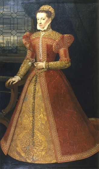 The ‘Carleton Portrait’ at Chatsworth – 1575 Royal lady traditionally identified with Mary, Queen of Scots, by Federico Zuccaro, probably Dorothy Arundell, Lady Weston, whose portrait is known to have been painted by Federico Zuccaro in 1575