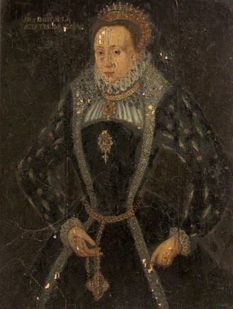 An Unknown Lady, aged 30, possibly Anne Paget (d.1608), wife of Sir Henry Sharington (d.1581), English School, 1575, inscribed 'AN DOM 1575 AETATIS SUA 30'