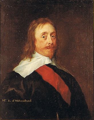 A portrait in oils of Mildmay Fane, wearing the sash of the Order of the Bath. Mildmay Fane was the brother of Rachel Fane, and the great-grandson of Anne Paget