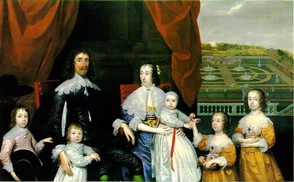 Elizabeth Morrison with her husband Arthur Capell, 1st Baron Capell and their children. Painting by Cornelius Johnson