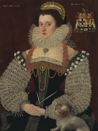 Portrait by John Bettes the Younger, alleged to be that of Dorothy Bray, Baroness Chandos, c.1578