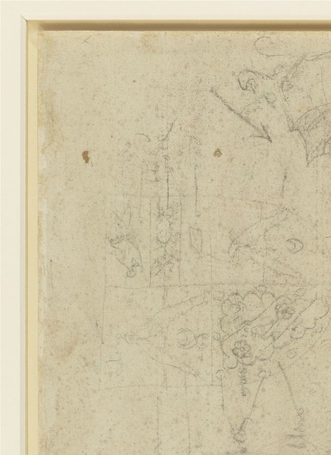 On the verso, a coat of arms of the Wyatt family, and other heraldic sketches c.1533-6