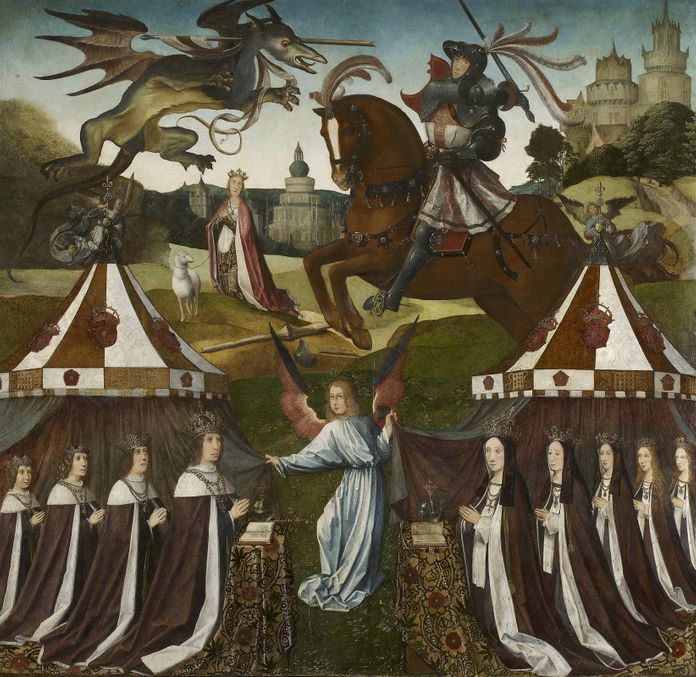 The Family of Henry VII with St. George and the Dragon