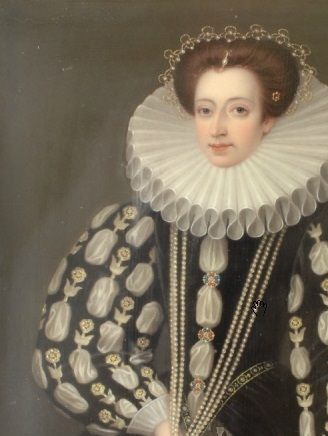 Enamel portrait miniature, Anne Morgan, Lady Hunsdon, by Henry Bone, c.1817, after original in the collection at Hatfield House.