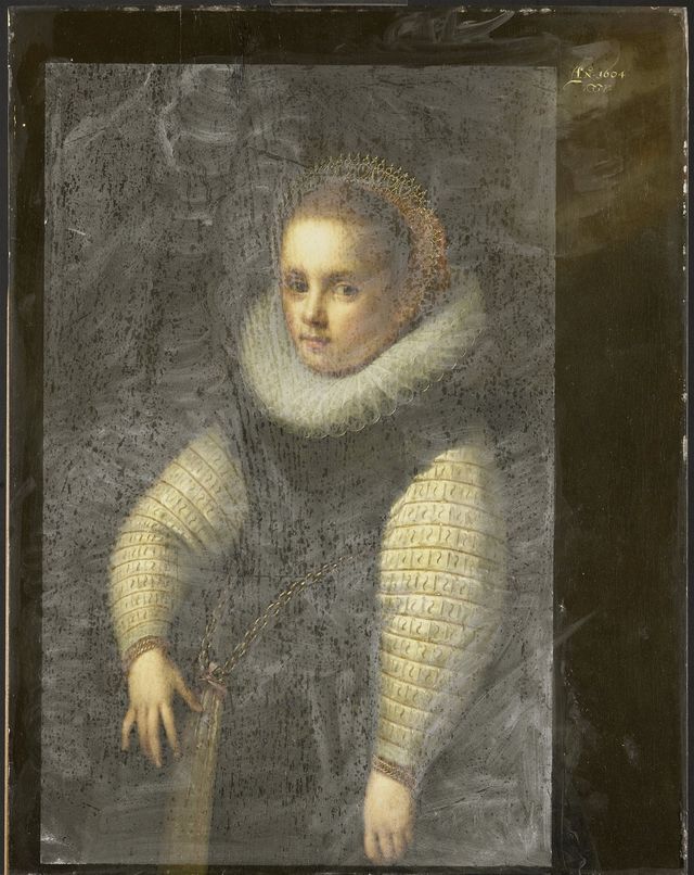 Catharina Fourmenois (1598-1665) in 1604 by Gortzius Geldorp