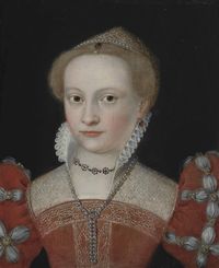 Renée d'Anjou, marquise de Mézières? – Portrait of a Lady in a Red Dress by Follower of Clouet – Christie's
