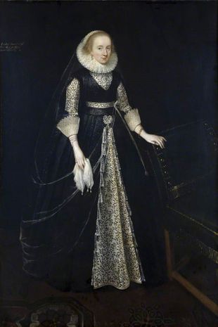 Elizabeth Knollys, née Howard (1586–1658), Viscountess Wallingford, Later Countess of Banbury, c.1618–1620, attributed to Daniel Mytens (c.1590–1647), English Heritage, Kenwood