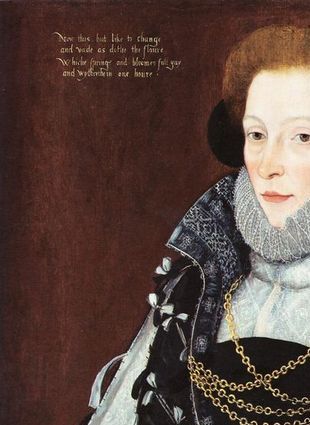 Judith Blagge, Lady Jermyn of Boxted Hall – Portrait of a Lady, thought to be Isabel Biddulph, née Gifford (c.1570-1575) by George Gower