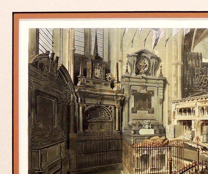 The Tomb of Sir Lewis Robsart in Its Pre-Painted State Centre-Right in This 1811 Illustration