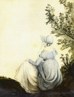 Watercolour of Jane Austen by her sister, Cassandra, 1804