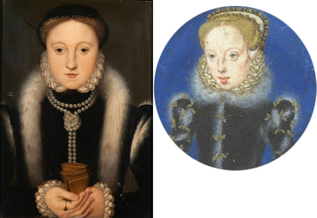 Lady Katherine Grey – The Berry-Hill Portrait and miniature by Levina Teerlinc now in the Victoria and Albert Museum