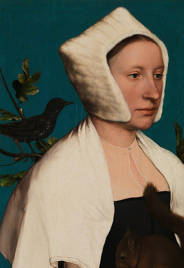 Portrait of a Lady with a Squirrel and a Starling, probably Anne Lovell